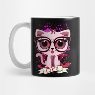 Nice Kitty - Black & PInk Mug